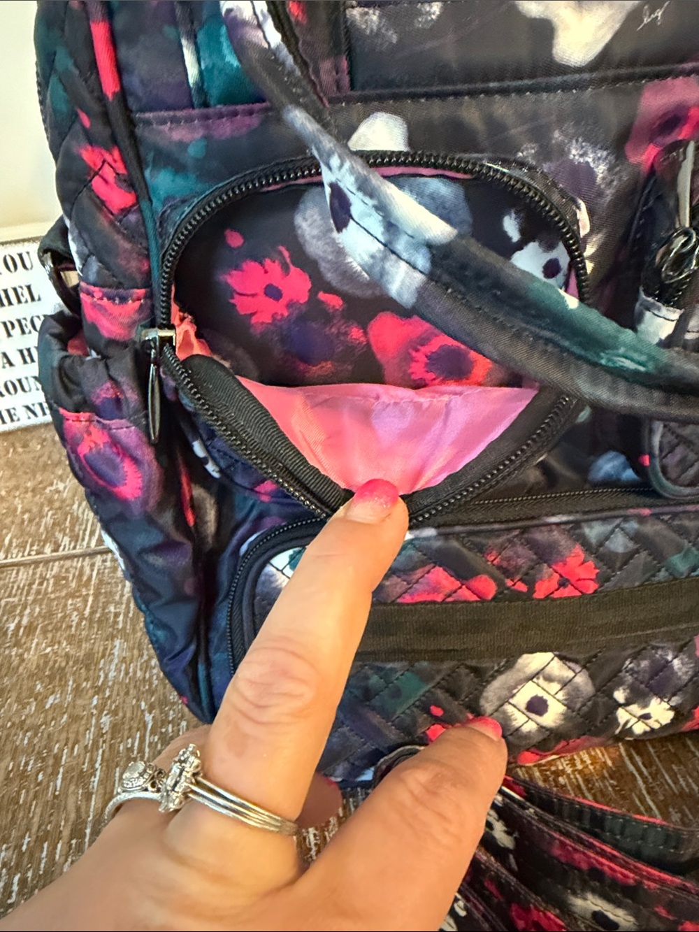 Lug watercolor floral mini puddle jumper, like new - Picture 2 of 7